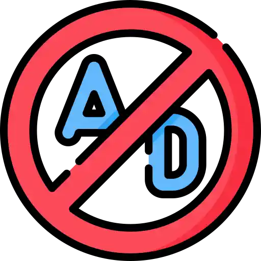 No ads icon